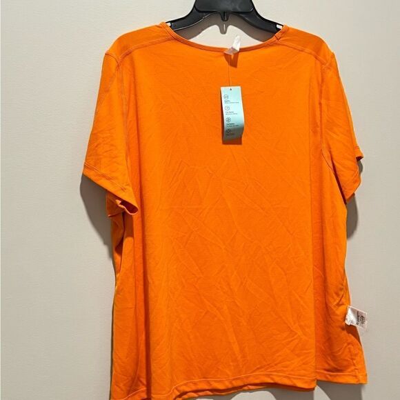 ID Ideology Women's Birdseye Mesh T-Shirt Red Size 3X Plus energy orange shirt - Picture 4 of 5